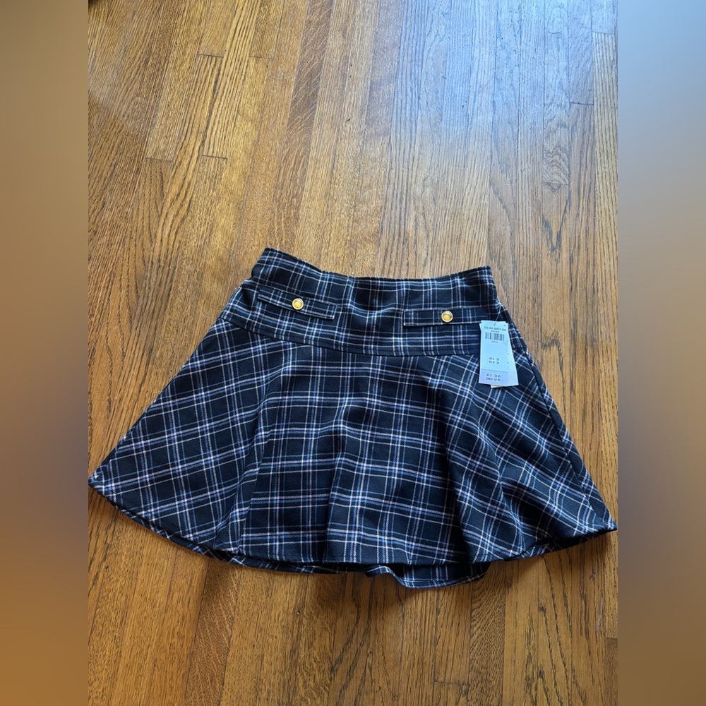 New Abercrombie Kids Girls Plaid Skort